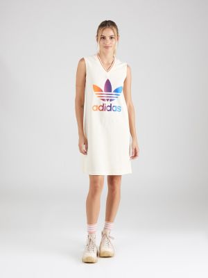 Φόρεμα Adidas Originals λευκό