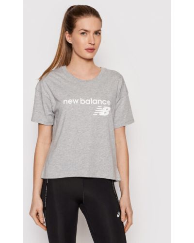 Tricou cu croială lejeră New Balance gri