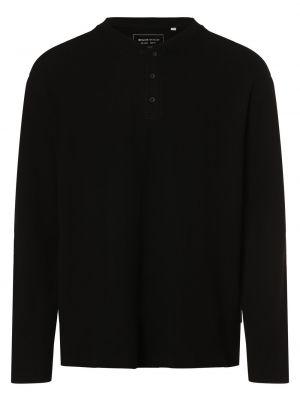 Czarna koszula jeansowa bawełniana z długim rękawem Tom Tailor Denim