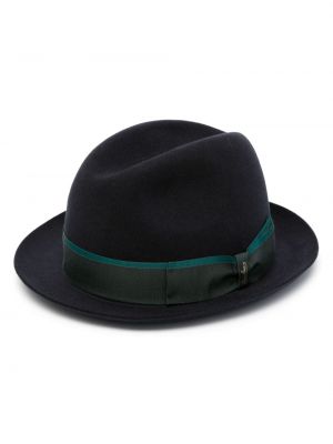 Plstěný klobouk s mašlí Borsalino modrý