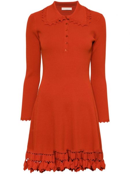 Strick kleid mit kragen Ulla Johnson rot