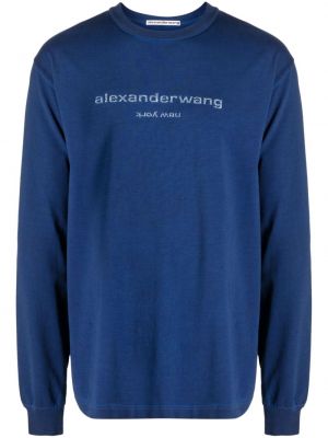 Sweatshirt aus baumwoll Alexander Wang blau