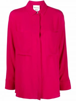 Рубашка классическая Semicouture, розовый