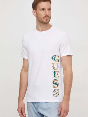 Koszulka z nadrukiem Guess biała