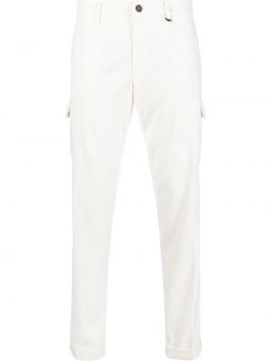 Pantalon cargo avec poches Canali blanc