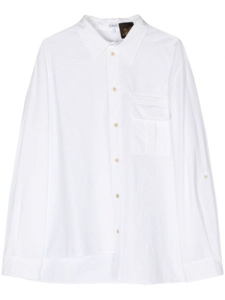 Класическа прозрачна риза Loewe бяло