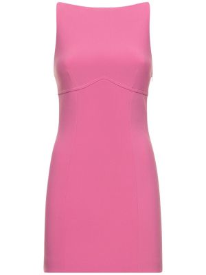 Sukienka mini z krepy Bec + Bridge różowa