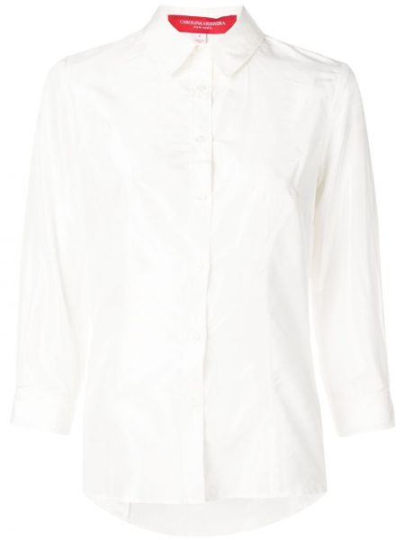 Košile s tříčtvrtečními rukávy Carolina Herrera bílá