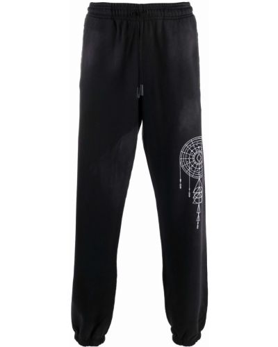 Pantalones de chándal con estampado con estampado geométrico Marcelo Burlon County Of Milan negro