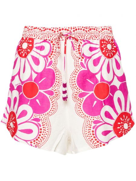 Kratke hlače s cvjetnim printom s printom Farm Rio bijela