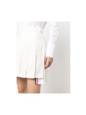 Mini falda a rayas Thom Browne blanco