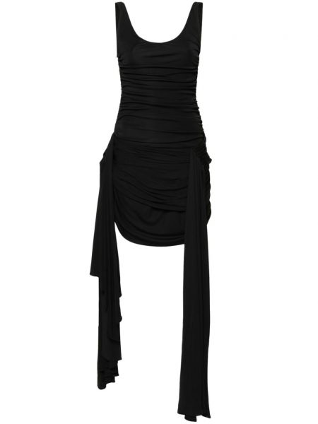 Drapované mini šaty Mugler černé