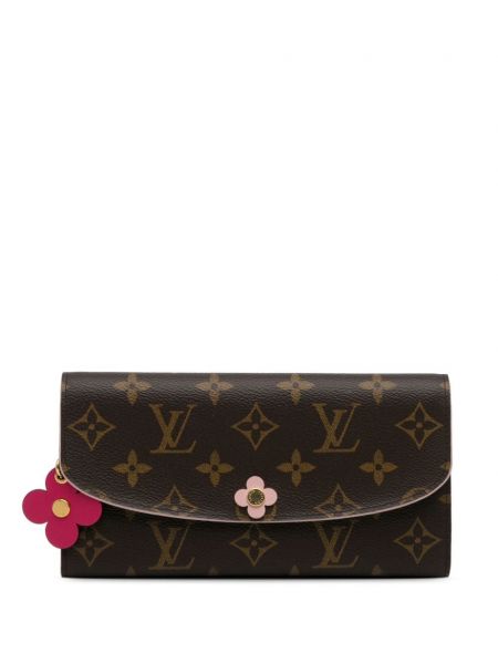Kvetinová peňaženka Louis Vuitton Pre-owned hnedá