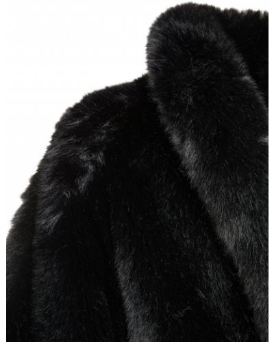 Manteau de fourrure Saint Laurent noir