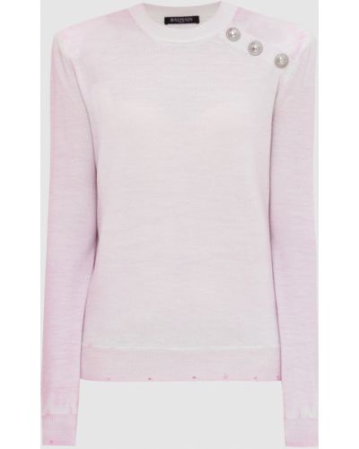 Вовняний светр Balmain, рожевий