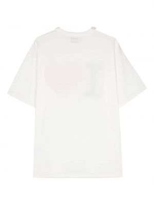 T-shirt en coton à imprimé Magliano blanc