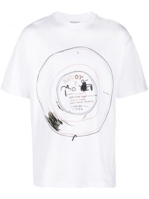 T-shirt con stampa Honey Fucking Dijon bianco