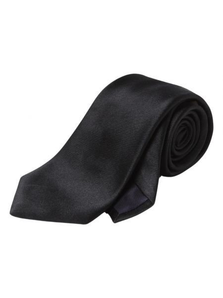 Czarny krawat Corneliani