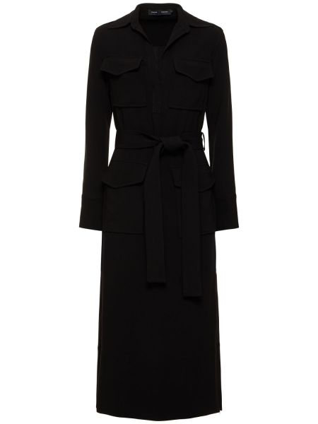Μίντι φόρεμα από κρεπ Proenza Schouler μαύρο