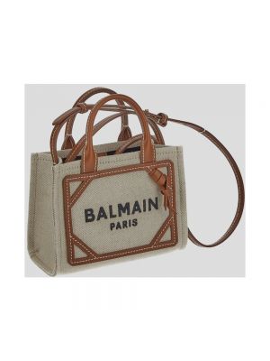 Shopper handtasche mit taschen Balmain beige