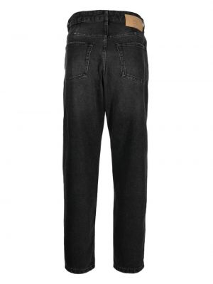 Bavlněné straight fit džíny Ami Paris černé