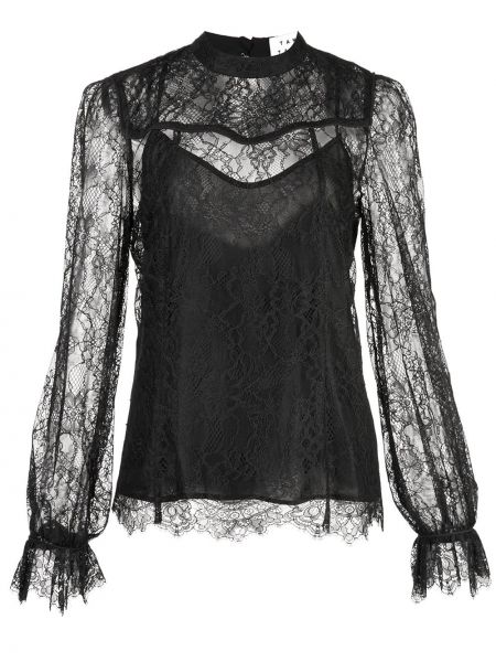 Блузка с длинными рукавами Tanya Taylor, черная