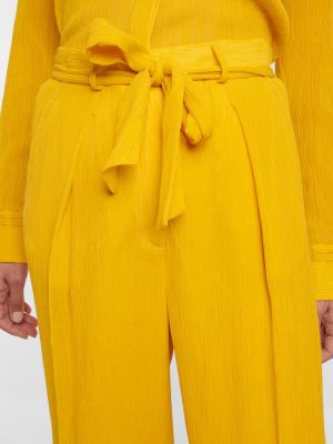 Pantaloni cu talie înaltă cu croială lejeră Gabriela Hearst galben