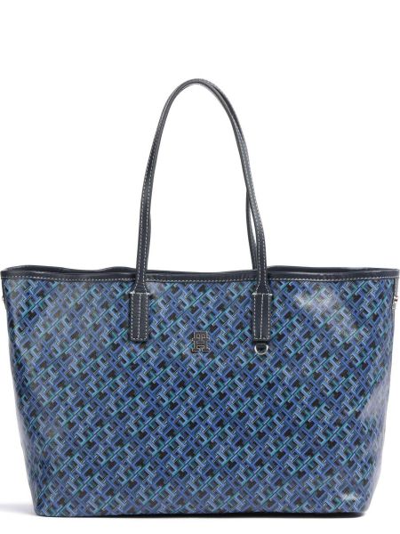 Хлопковая сумка шоппер Tommy Hilfiger синяя