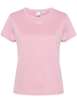 Kokvilnas t-krekls ar apdruku Pinko rozā