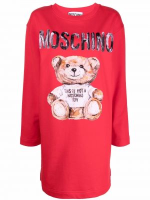 Trykt dress Moschino rød