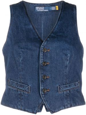 Jeansweste mit v-ausschnitt Polo Ralph Lauren blau