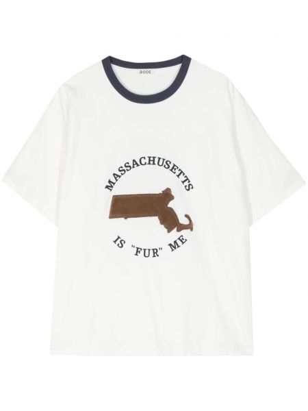 T-shirt aus baumwoll mit print Bode weiß