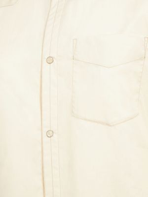 Camisa de algodón Lemaire blanco
