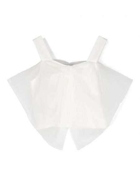 Tylli crop top tytöille Patrizia Pepe Girl valkoinen