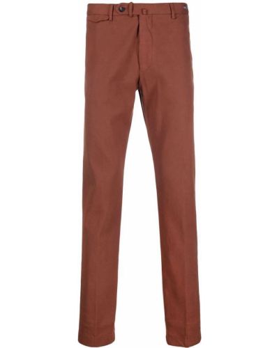 Pantalones chinos slim fit Tagliatore marrón