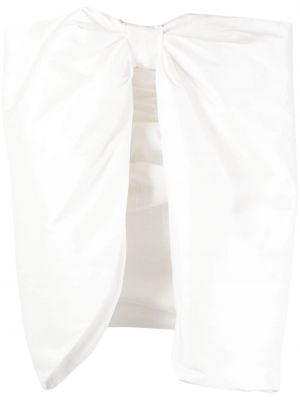 Oversized koktejlové šaty s mašlí Rachel Gilbert bílé