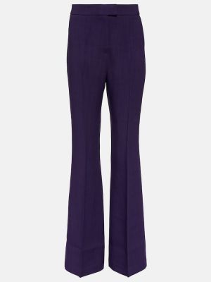 Kalhoty s vysokým pasem Galvan fialové