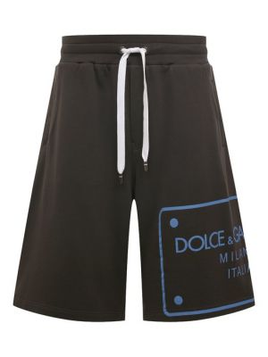 Хлопковые шорты Dolce & Gabbana синие