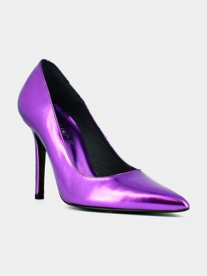 Кожаные туфли на каблуке на высоком каблуке Jonak фиолетовые