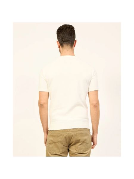 Camiseta de algodón manga corta Gran Sasso blanco