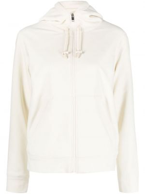 Blouson bomber à capuche Yves Salomon blanc