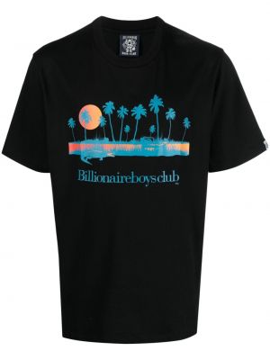 Bavlněné tričko s potiskem Billionaire Boys Club černé