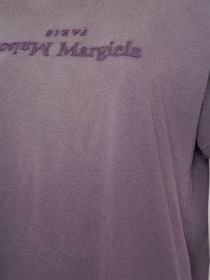 Camiseta de algodón de tela jersey Maison Margiela violeta