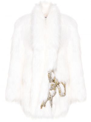 Palton de blană de cristal Vivetta alb