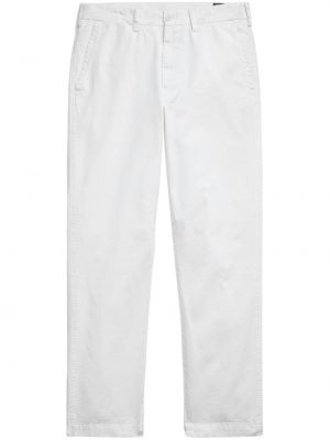 Pantaloni dritti ricamati ricamati ricamati Polo Ralph Lauren bianco