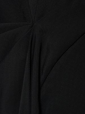 Drapiruotas asimetriškas mini suknele Mugler juoda