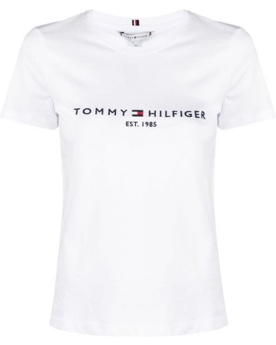 Camiseta con bordado Tommy Hilfiger blanco