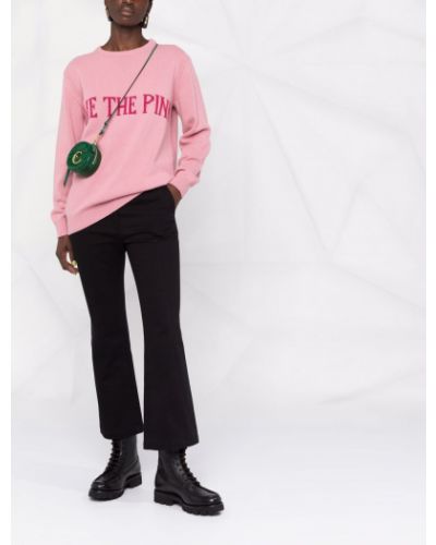Jersey de punto con estampado de tela jersey Alberta Ferretti rosa