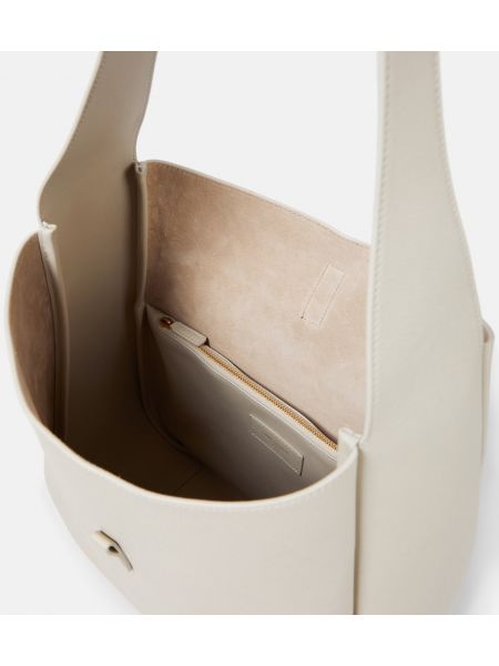 Δερμάτινη τσάντα shopper Saint Laurent λευκό