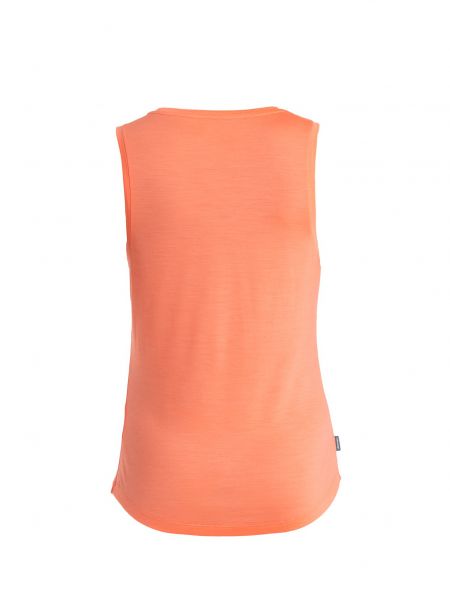 Sportiniai marškinėliai be rankovių Icebreaker oranžinė